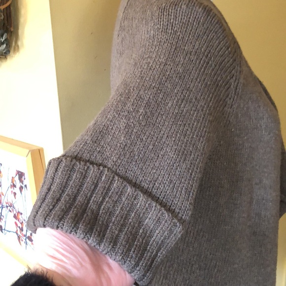 VINCE Size Medium Wool blend Open-Front Cardigan Cuff Short-Sleeve Sweater Wool - Picture 15 of 16